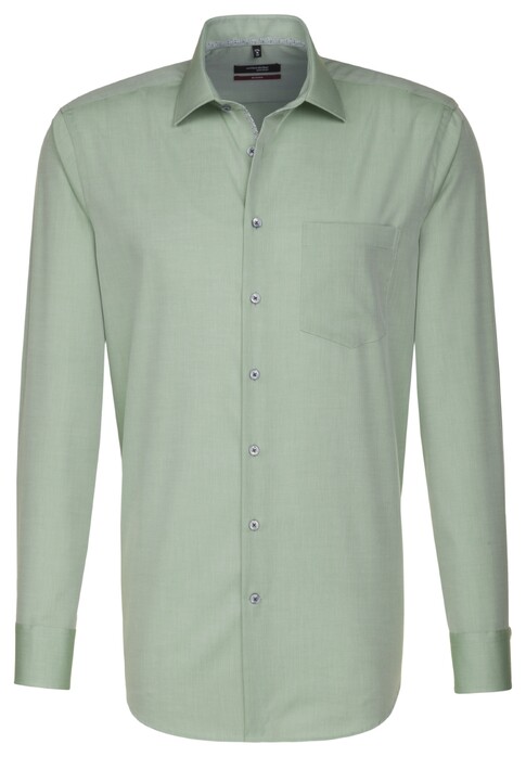 Seidensticker Business Kent Uni Shirt Moss Green