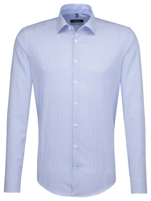 Seidensticker Business Stripe Shirt Aqua Blue