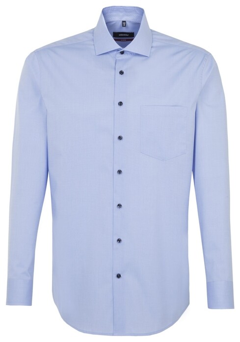 Seidensticker Business Uni Comfort Overhemd Blauw