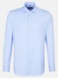 Seidensticker Business Uni Herringbone Overhemd Aqua Blue