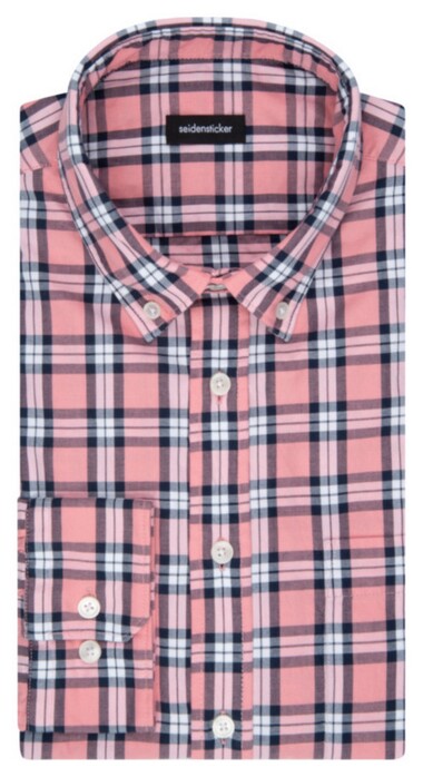 Seidensticker Casual New Button-Down Allover Check Shirt Light Pink