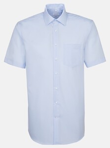 Seidensticker Chambray Basic Overhemd Aqua Blue