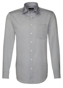 Seidensticker Chambray Basic Shirt Mid Grey