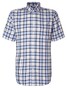 Seidensticker Check New Button-Down Non-Iron Cotton Twill Overhemd Donker Blauw