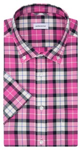 Seidensticker Check New Button-Down Non-Iron Cotton Twill Shirt Pink