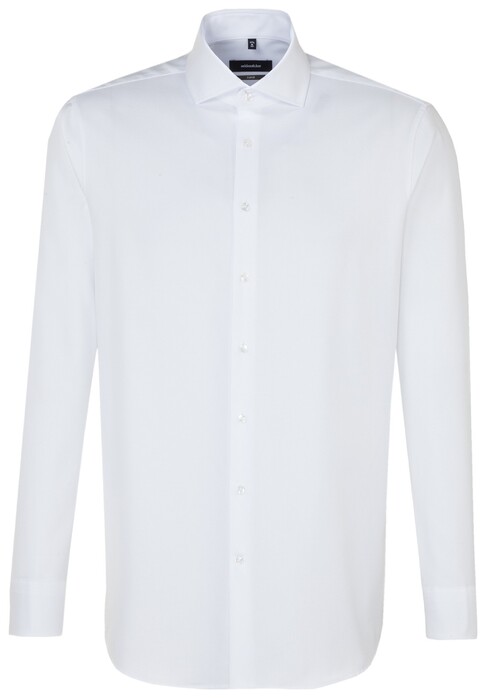 Seidensticker Comfort Uni Twill Overhemd Wit