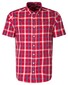 Seidensticker Cotton Twill Check New Button-Down Short Sleeve Overhemd Rood