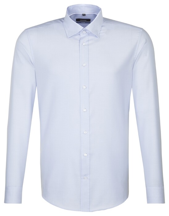 Seidensticker Covered Buttondown Uni Shirt Aqua Blue