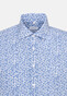 Seidensticker Fantasy Leaf Pattern Shirt Sky Blue Melange