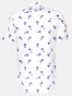 Seidensticker Fantasy Leaf Short Sleeve Shirt Lilac