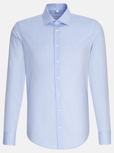 Seidensticker Faux Uni Chambray Shirt Blue