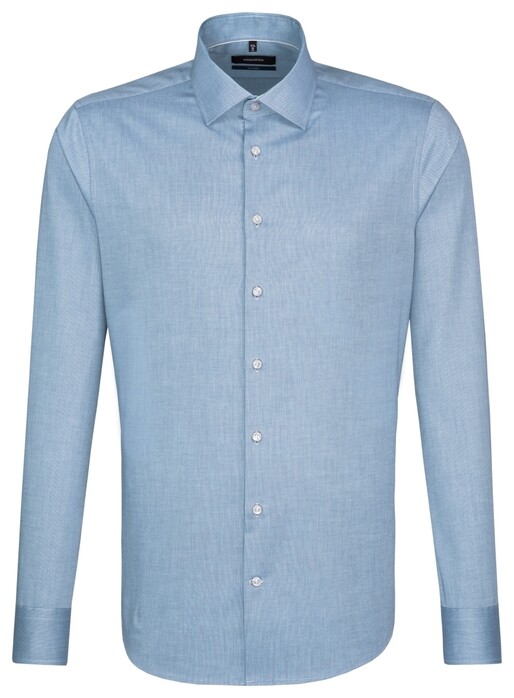 Seidensticker Faux Uni Kent Shirt Turquoise