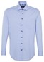 Seidensticker Faux Uni Spread Kent Overhemd Blauw