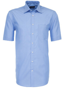 Seidensticker Fil à Fil Basic Overhemd Midden Blauw