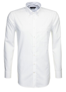 Seidensticker Fil à Fil Button-Down Shirt White