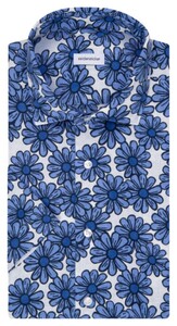 Seidensticker Floral Fantasy New Kent Linnen Overhemd Blauw