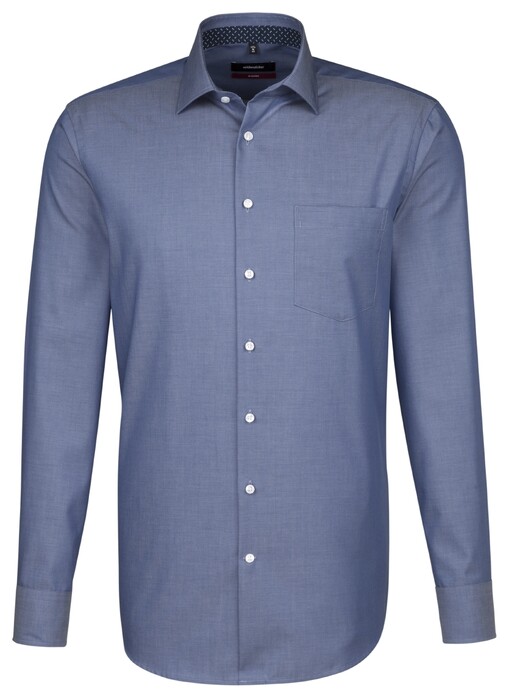 Seidensticker Kent Modern Business Shirt Navy Blue
