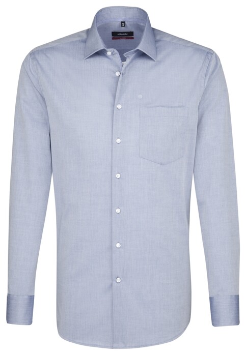 Seidensticker Kent Uni Business Shirt Pastel Blue