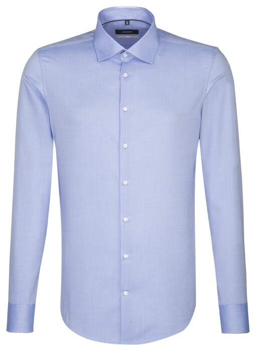 Seidensticker Kent Uni X Slim Shirt Aqua Blue