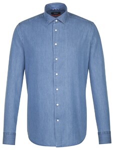 Seidensticker Light Denim Kent Shirt Pastel Blue