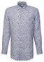 Seidensticker Linen New Kent Floral Fantasy Pattern Shirt Sand-Blue