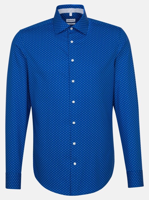 Seidensticker Micro Dot Contrast Shirt Sky Blue Melange