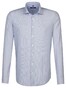 Seidensticker Micro Line Shirt Overhemd Intens Blauw