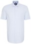 Seidensticker Micro Stripe Short Sleeve Overhemd Blauw
