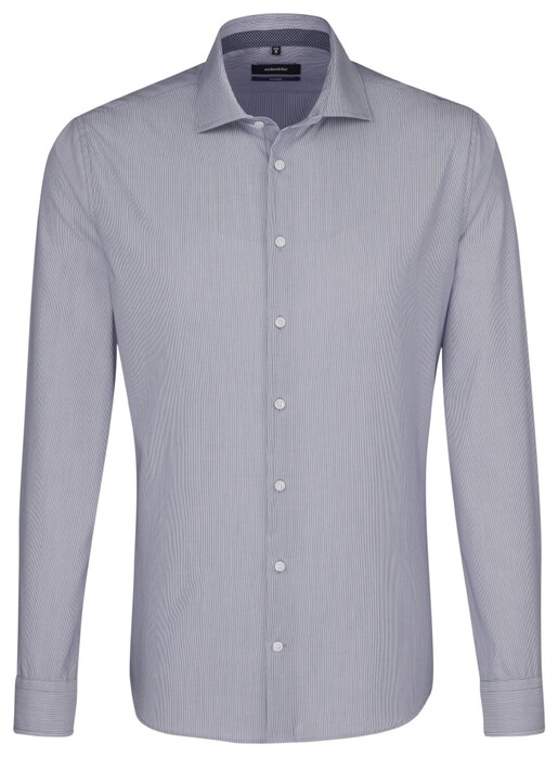 Seidensticker Micro Striped Tailored Shirt Navy Blue
