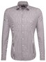 Seidensticker Mini Check Spread Kent Overhemd Midden Bruin