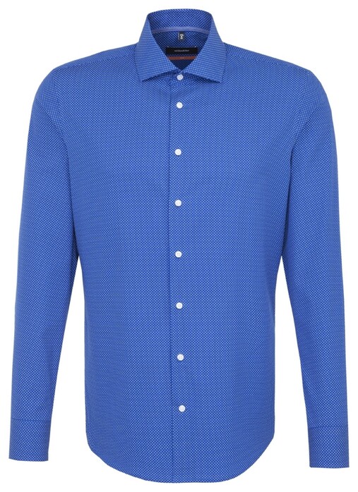 Seidensticker Mini Dot Spread Kent Shirt Sky Blue Melange
