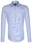 Seidensticker Mini Streep Mouwlengte 7 Overhemd Aqua Blue