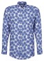 Seidensticker New Kent Floral Fantasy Linen Shirt Blue