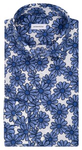 Seidensticker New Kent Floral Fantasy Linnen Overhemd Blauw