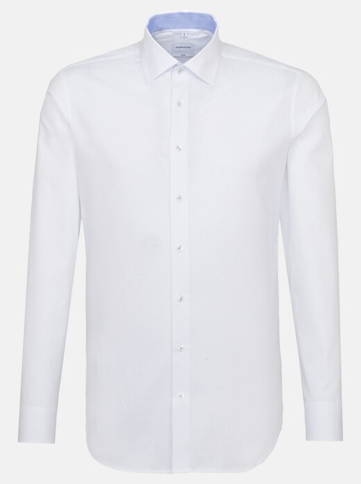 Seidensticker Oxford Dotted Kent Shirt Deep Intense Blue