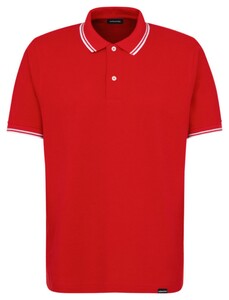 Seidensticker Piqué Short Sleeve Tipped Poloshirt Red
