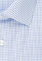 Seidensticker Poplin Business Kent Check Overhemd Blauw