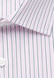 Seidensticker Poplin Business Stripe Kent Overhemd Rosé
