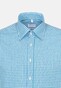 Seidensticker Poplin Check Covered Button Down Overhemd Turquoise