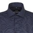 Seidensticker Poplin Check Spread Kent Overhemd Donker Blauw Melange