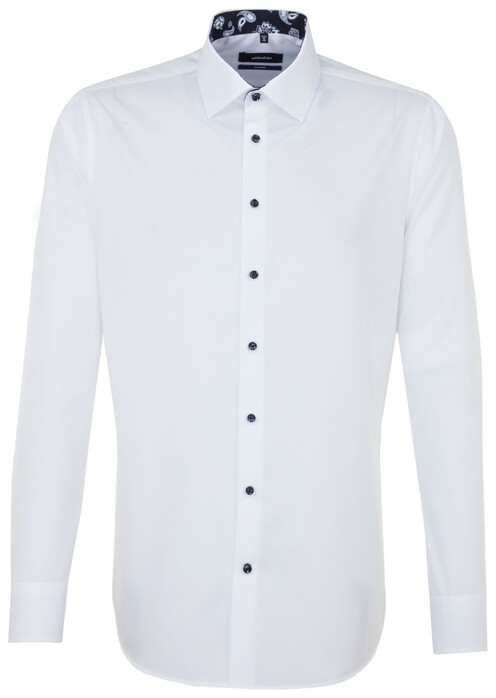 Seidensticker Poplin Collar Contrast Shirt White