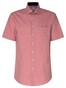 Seidensticker Poplin Cotton Business Kent Check Shirt Red