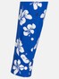 Seidensticker Poplin Large Floral Pattern Overhemd Sky Blue Melange