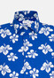 Seidensticker Poplin Large Floral Pattern Shirt Sky Blue Melange