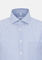 Seidensticker Poplin Stripe Spread Kent Overhemd Sky Blue Melange