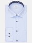 Seidensticker Poplin Uni Contrast Collar Overhemd Pastel Blauw