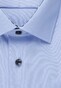 Seidensticker Poplin Uni Short Sleeve Contrast Overhemd Blauw