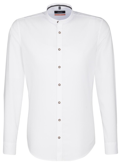 Seidensticker Round Slim Uni Shirt White