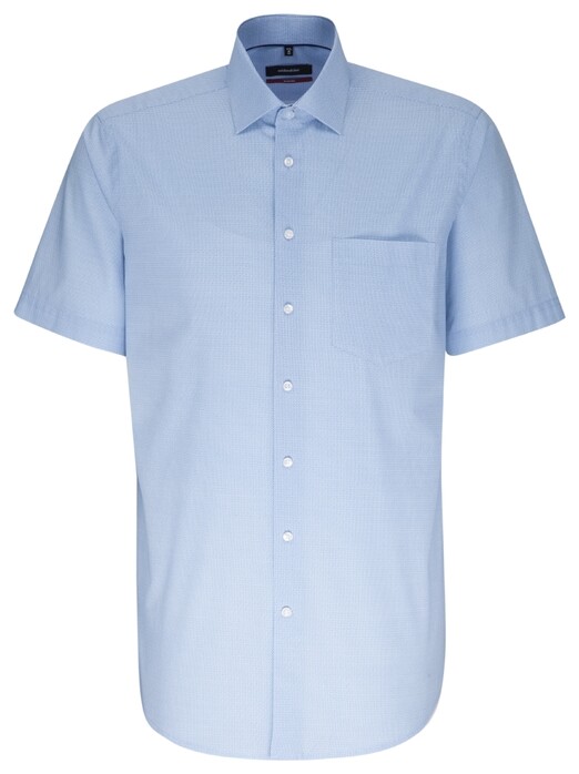 Seidensticker Short Sleeve Business Kent Overhemd Aqua
