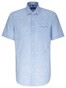 Seidensticker Short Sleeve Business Kent Overhemd Aqua